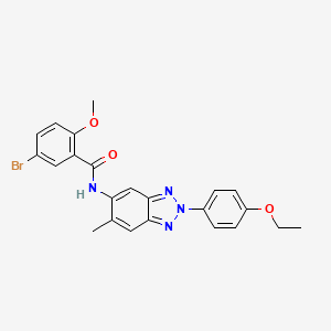 5-bromo-N-[2-(4-ethoxyphenyl)-6-methyl-2H-benzotriazol-5-yl]-2-methoxybenzamide