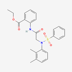 ETHYL 2-{2-[N-(2,3-DIMETHYLPHENYL)BENZENESULFONAMIDO]ACETAMIDO}BENZOATE