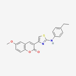 3-{2-[(4-ethylphenyl)amino]-1,3-thiazol-4-yl}-6-methoxy-2H-chromen-2-one