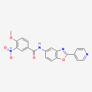 4-methoxy-3-nitro-N-[2-(4-pyridinyl)-1,3-benzoxazol-5-yl]benzamide