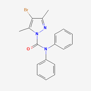 4-bromo-3,5-dimethyl-N,N-diphenyl-1H-pyrazole-1-carboxamide