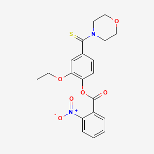 [2-Ethoxy-4-(morpholine-4-carbothioyl)phenyl] 2-nitrobenzoate