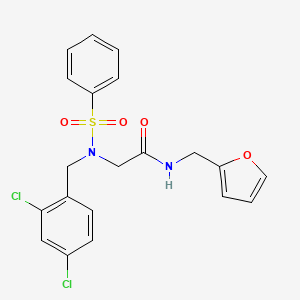 N~2~-(2,4-dichlorobenzyl)-N-(furan-2-ylmethyl)-N~2~-(phenylsulfonyl)glycinamide