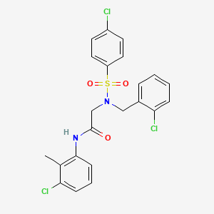 N~2~-(2-chlorobenzyl)-N-(3-chloro-2-methylphenyl)-N~2~-[(4-chlorophenyl)sulfonyl]glycinamide