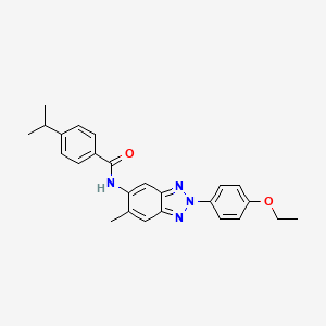 N-[2-(4-ethoxyphenyl)-6-methyl-2H-benzotriazol-5-yl]-4-(propan-2-yl)benzamide