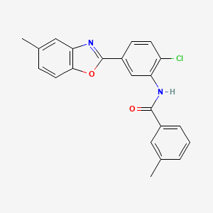 N-[2-chloro-5-(5-methyl-1,3-benzoxazol-2-yl)phenyl]-3-methylbenzamide