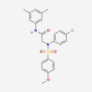 2-[N-(4-CHLOROPHENYL)4-METHOXYBENZENESULFONAMIDO]-N-(3,5-DIMETHYLPHENYL)ACETAMIDE