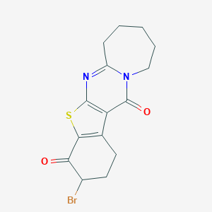 molecular formula C15H15BrN2O2S B365887 3-Bromo-2,3,8,9,10,11-hexahydro[1]benzothieno[2',3':4,5]pyrimido[1,2-a]azepine-4,13(1H,7H)-dione CAS No. 141581-83-1