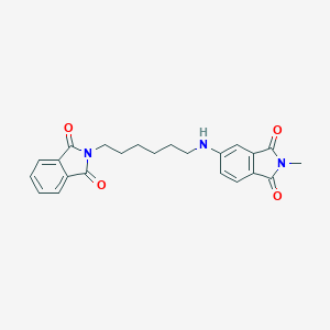 molecular formula C23H23N3O4 B365891 5-{[6-(1,3-dioxo-1,3-dihydro-2H-isoindol-2-yl)hexyl]amino}-2-methyl-1H-isoindole-1,3(2H)-dione CAS No. 73819-86-0