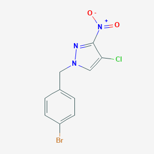 molecular formula C10H7BrClN3O2 B365897 1-(4-bromobenzyl)-4-chloro-3-nitro-1H-pyrazole CAS No. 957265-98-4
