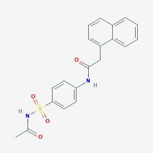 molecular formula C20H18N2O4S B365934 N-{4-[(acetylamino)sulfonyl]phenyl}-2-naphthylacetamide CAS No. 496011-16-6