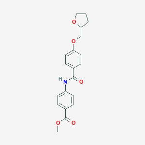 molecular formula C20H21NO5 B365988 Methyl 4-{[4-(tetrahydro-2-furanylmethoxy)benzoyl]amino}benzoate CAS No. 941857-98-3