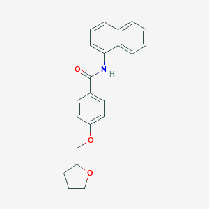 molecular formula C22H21NO3 B365992 N-(naphthalen-1-yl)-4-(tetrahydrofuran-2-ylmethoxy)benzamide CAS No. 940511-14-8
