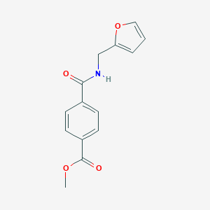 molecular formula C14H13NO4 B365998 Methyl 4-{[(2-furylmethyl)amino]carbonyl}benzoate CAS No. 925136-97-6