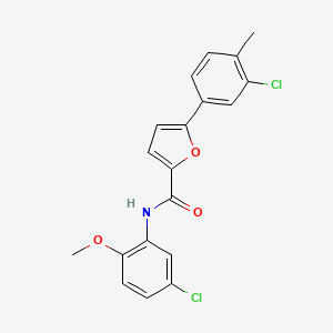 N-(5-chloro-2-methoxyphenyl)-5-(3-chloro-4-methylphenyl)furan-2-carboxamide