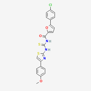 5-(4-chlorophenyl)-N-{[4-(4-methoxyphenyl)-1,3-thiazol-2-yl]carbamothioyl}furan-2-carboxamide