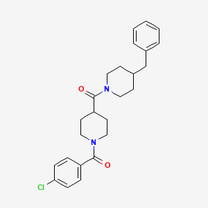 (4-Benzylpiperidin-1-yl){1-[(4-chlorophenyl)carbonyl]piperidin-4-yl}methanone