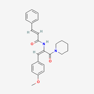 N-[2-(4-methoxyphenyl)-1-(1-piperidinylcarbonyl)vinyl]-3-phenylacrylamide