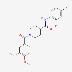 N-(2,4-difluorophenyl)-1-(3,4-dimethoxybenzoyl)piperidine-4-carboxamide