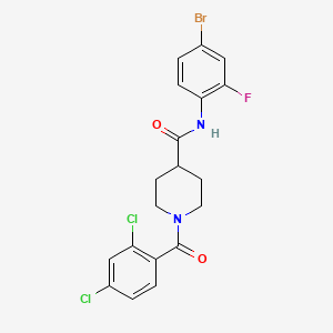 N-(4-bromo-2-fluorophenyl)-1-(2,4-dichlorobenzoyl)piperidine-4-carboxamide