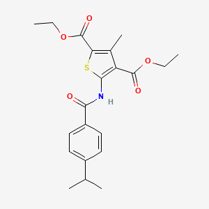 Diethyl 3-methyl-5-({[4-(propan-2-yl)phenyl]carbonyl}amino)thiophene-2,4-dicarboxylate