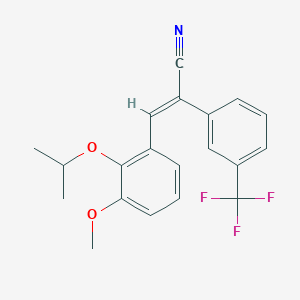 (E)-3-(3-methoxy-2-propan-2-yloxyphenyl)-2-[3-(trifluoromethyl)phenyl]prop-2-enenitrile