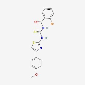 2-bromo-N-{[4-(4-methoxyphenyl)-1,3-thiazol-2-yl]carbamothioyl}benzamide