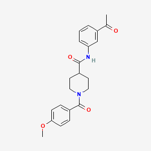 N-(3-acetylphenyl)-1-(4-methoxybenzoyl)piperidine-4-carboxamide