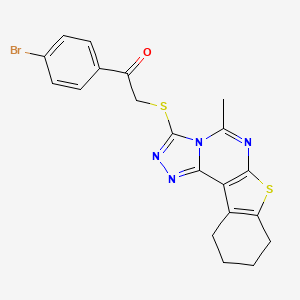 1-(4-bromophenyl)-2-[(5-methyl-8,9,10,11-tetrahydro[1]benzothieno[3,2-e][1,2,4]triazolo[4,3-c]pyrimidin-3-yl)thio]ethanone