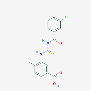 3-[[[(3-Chloro-4-methylbenzoyl)amino]thioxomethyl]amino]-4-methyl-benzoic acid