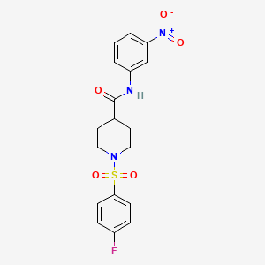 1-((4-fluorophenyl)sulfonyl)-N-(3-nitrophenyl)piperidine-4-carboxamide