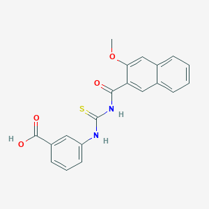 3-[[[[(3-Methoxy-2-naphthalenyl)carbonyl]amino]thioxomethyl]amino]-benzoic acid