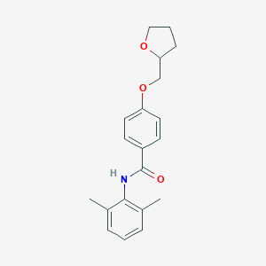 molecular formula C20H23NO3 B366014 N-(2,6-dimethylphenyl)-4-(tetrahydrofuran-2-ylmethoxy)benzamide CAS No. 940524-00-5