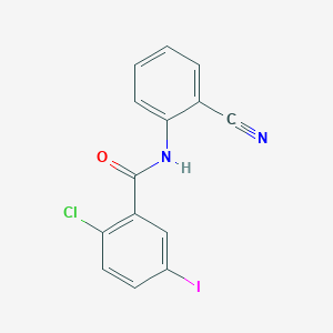 2-chloro-N-(2-cyanophenyl)-5-iodobenzamide