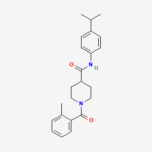 1-(2-methylbenzoyl)-N-(4-propan-2-ylphenyl)piperidine-4-carboxamide