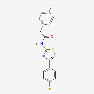 N-[4-(4-bromophenyl)-1,3-thiazol-2-yl]-2-(4-chlorophenyl)acetamide