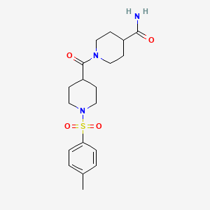 1-[1-(4-METHYLBENZENESULFONYL)PIPERIDINE-4-CARBONYL]PIPERIDINE-4-CARBOXAMIDE