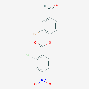 (2-Bromo-4-formylphenyl) 2-chloro-4-nitrobenzoate