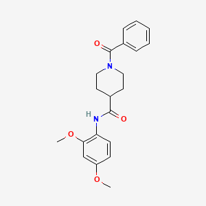 1-benzoyl-N-(2,4-dimethoxyphenyl)piperidine-4-carboxamide