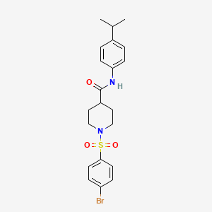 1-[(4-bromophenyl)sulfonyl]-N-[4-(propan-2-yl)phenyl]piperidine-4-carboxamide