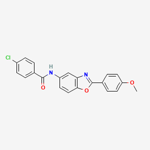 4-chloro-N-[2-(4-methoxyphenyl)-1,3-benzoxazol-5-yl]benzamide