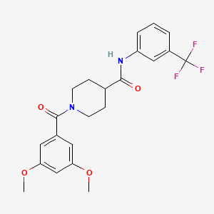 1-[(3,5-dimethoxyphenyl)carbonyl]-N-[3-(trifluoromethyl)phenyl]piperidine-4-carboxamide