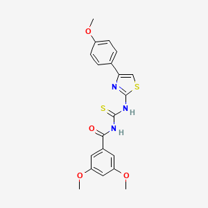 3,5-dimethoxy-N-{[4-(4-methoxyphenyl)-1,3-thiazol-2-yl]carbamothioyl}benzamide