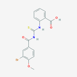 2-({[(3-bromo-4-methoxybenzoyl)amino]carbonothioyl}amino)benzoic acid