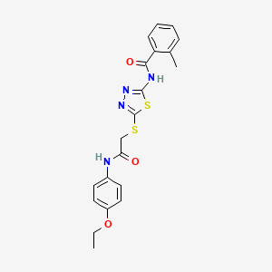 N-(5-((2-((4-ethoxyphenyl)amino)-2-oxoethyl)thio)-1,3,4-thiadiazol-2-yl)-2-methylbenzamide