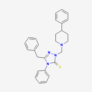 5-benzyl-4-phenyl-2-[(4-phenyl-1-piperidinyl)methyl]-2,4-dihydro-3H-1,2,4-triazole-3-thione