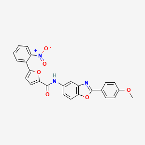 N-[2-(4-methoxyphenyl)-1,3-benzoxazol-5-yl]-5-(2-nitrophenyl)-2-furamide