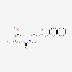 N-(2,3-dihydro-1,4-benzodioxin-6-yl)-1-(3,5-dimethoxybenzoyl)piperidine-4-carboxamide