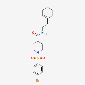 1-[(4-bromophenyl)sulfonyl]-N-[2-(cyclohex-1-en-1-yl)ethyl]piperidine-4-carboxamide