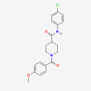 N-(4-chlorophenyl)-1-(4-methoxybenzoyl)piperidine-4-carboxamide